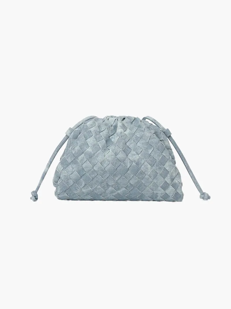 Drune | Leder Umhängetasche für Damen - Minimalistische Gewebte Tasche