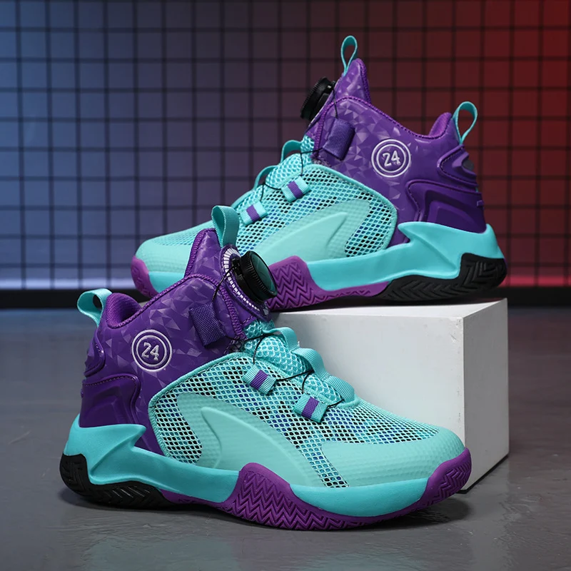 Unisex High-Top Basketball-Sneaker mit Drehverschluss und atmungsaktivem Mesh Drune