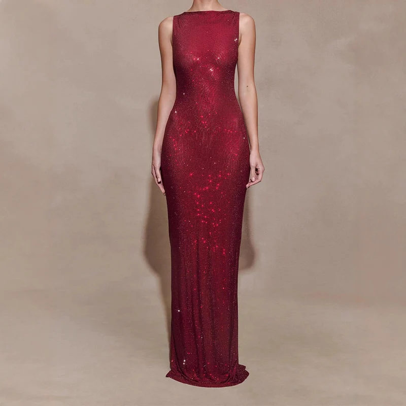 Damen Glitzerndes Abendkleid Drune