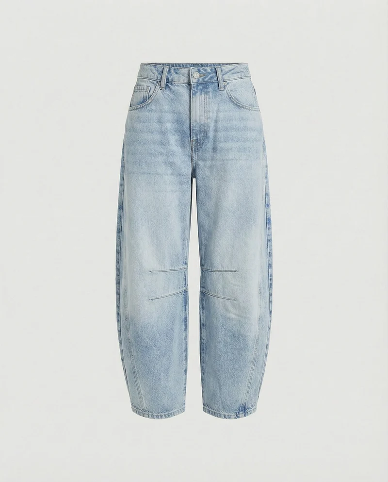 Drune | Mid Rise Barrel Jeans für Damen