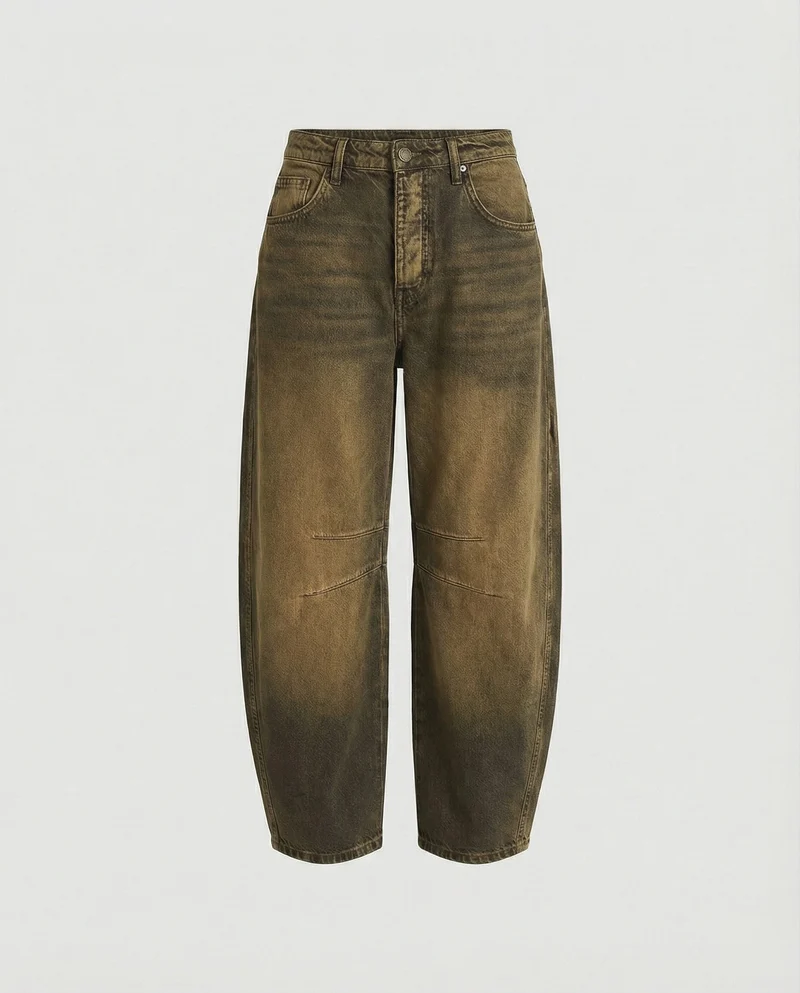 Drune | Mid Rise Barrel Jeans für Damen