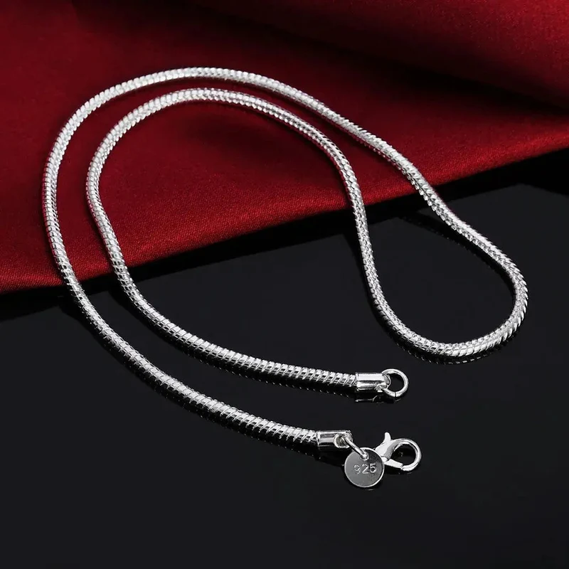 Drune925 3Mm Sterling Silber Schlangen Kette