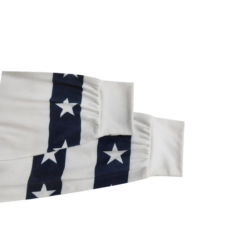 Damen Sweatshirt mit amerikanischem Flaggenmotiv und Sternen Drune