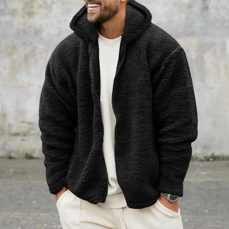 Herren Bequeme Fleecejacke mit hohem Kragen und praktischen Taschen Drune