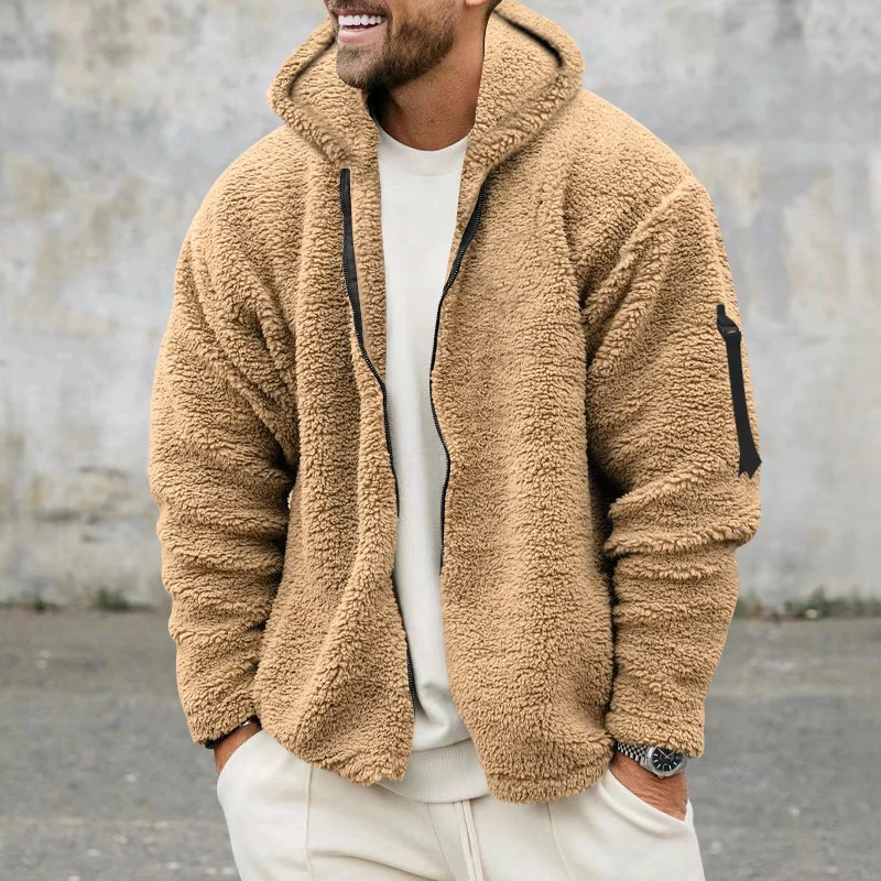 Herren Bequeme Fleecejacke mit hohem Kragen und praktischen Taschen Drune