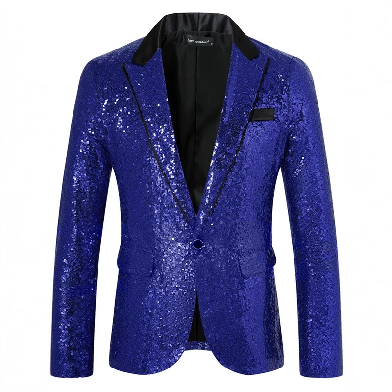 Herren Glamouröser Paillettenblazer Drune