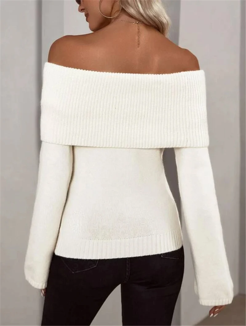 Damen Offshoulder-Strickpullover Drune