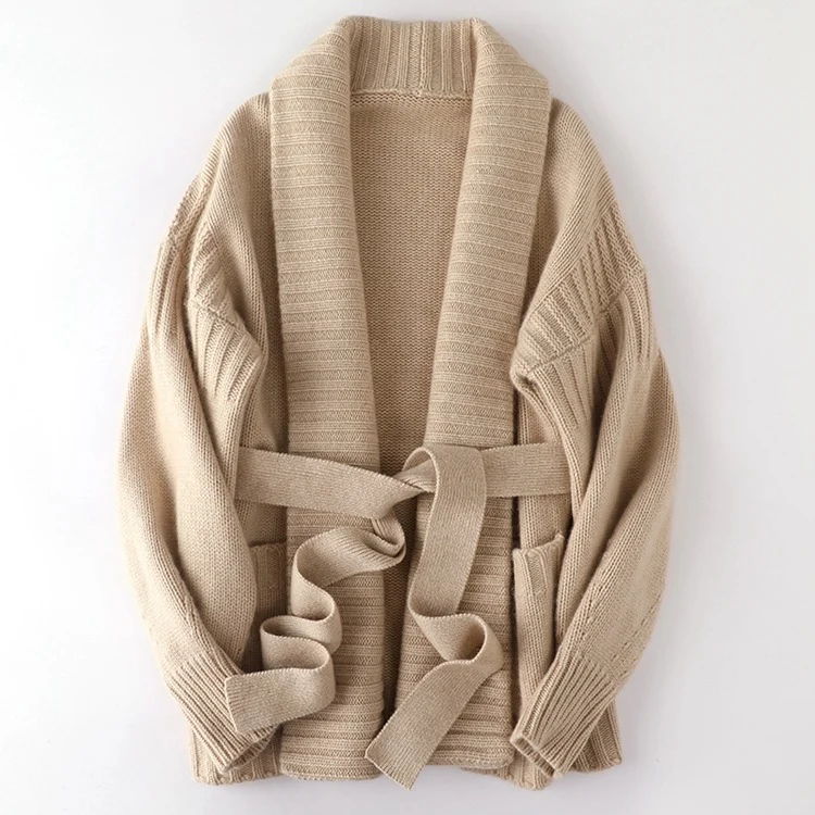 Damen Grobstrick-Cardigan mit Taschen und lässiger Passform Drune