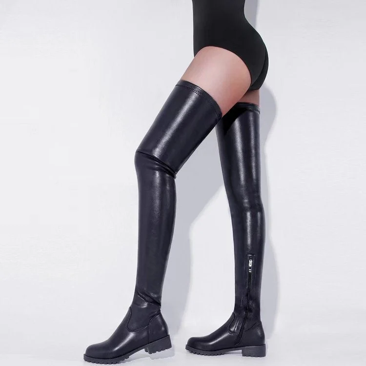 Damen Overknee Stiefel mit robustem Profil und elegantem Design Drune
