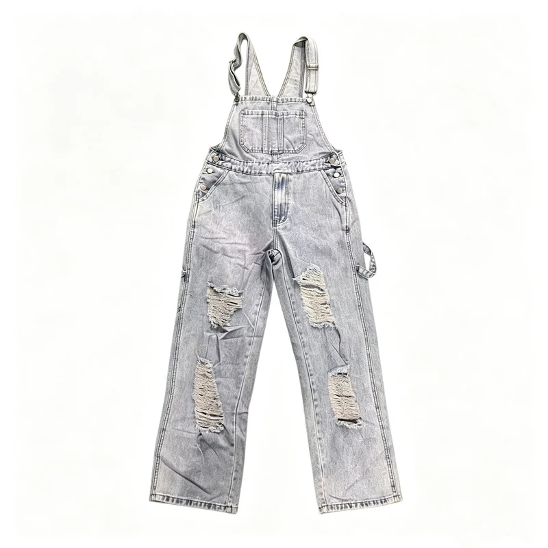 Herren Lässige Ripped Latzhose Drune