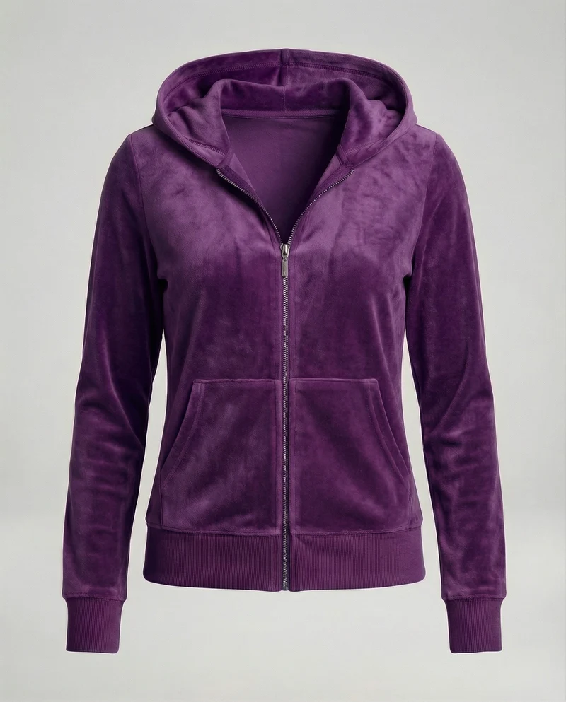 Freizeitkleidung Damen Velours Joggingjacke