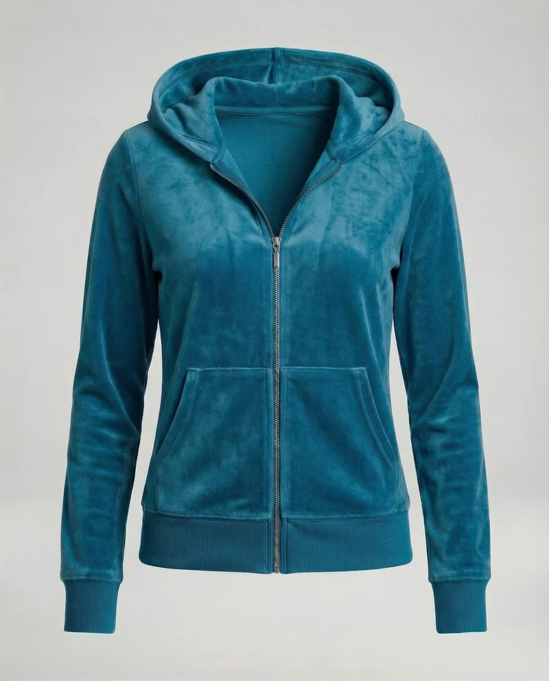 Freizeitkleidung Damen Velours Joggingjacke