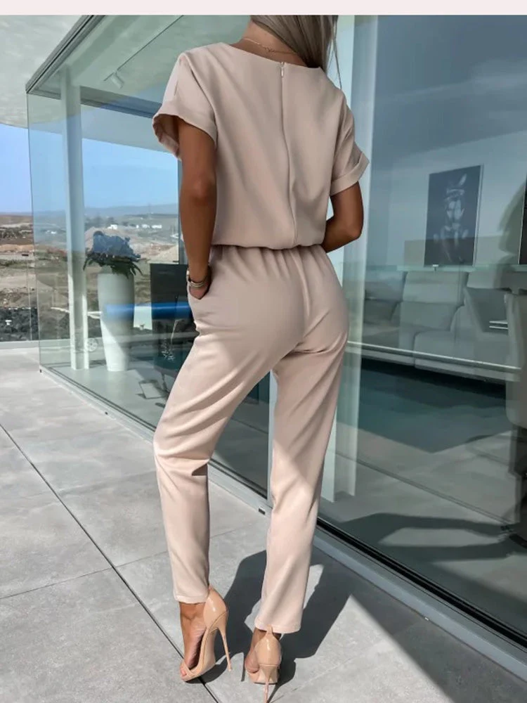 Drune | Elegante Festlicher Kurzarm Damen Overall für Sommer