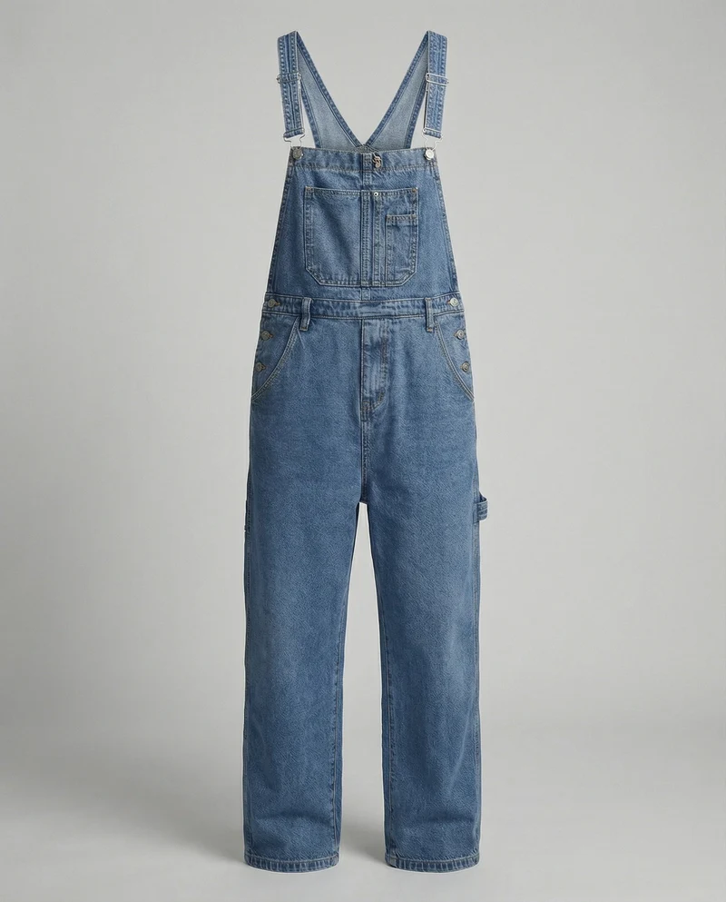 Freizeitkleidung Herren Jeans Latzhose Weit
