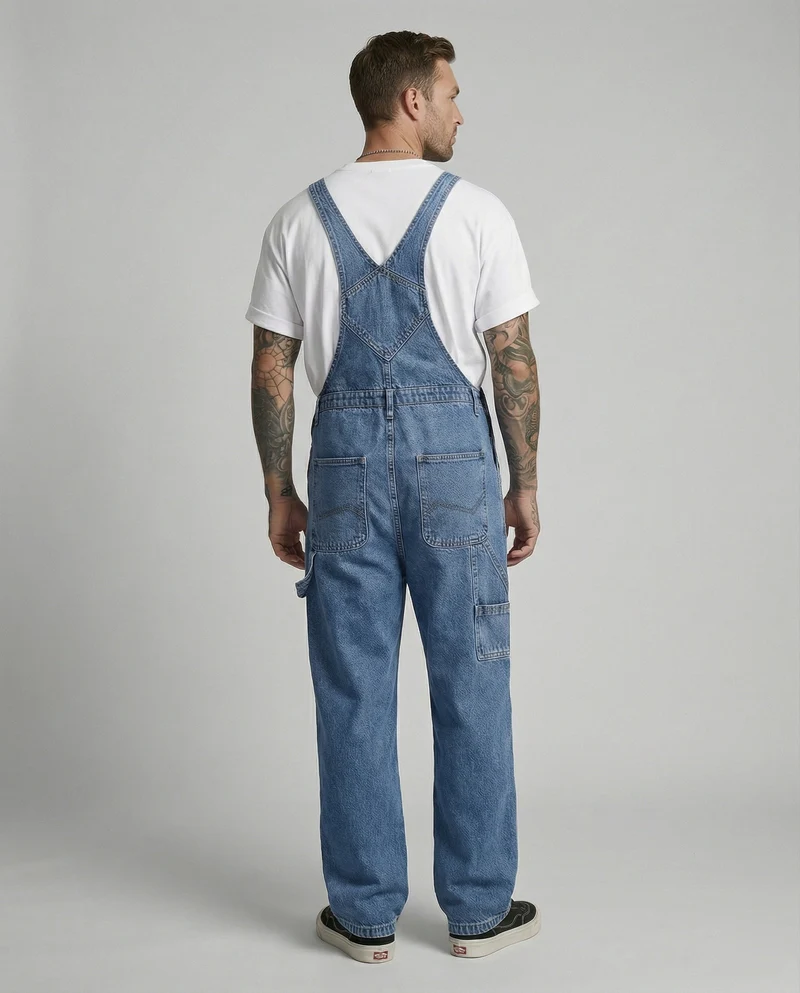 Freizeitkleidung Herren Jeans Latzhose Weit