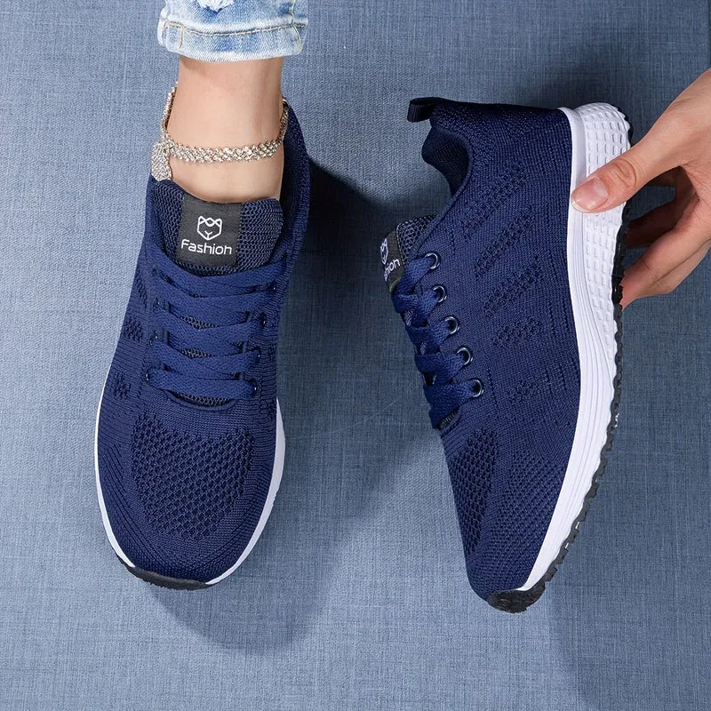 Bequeme Atmungsaktive Damen Alltag Leichte Lauf Sneaker Drune