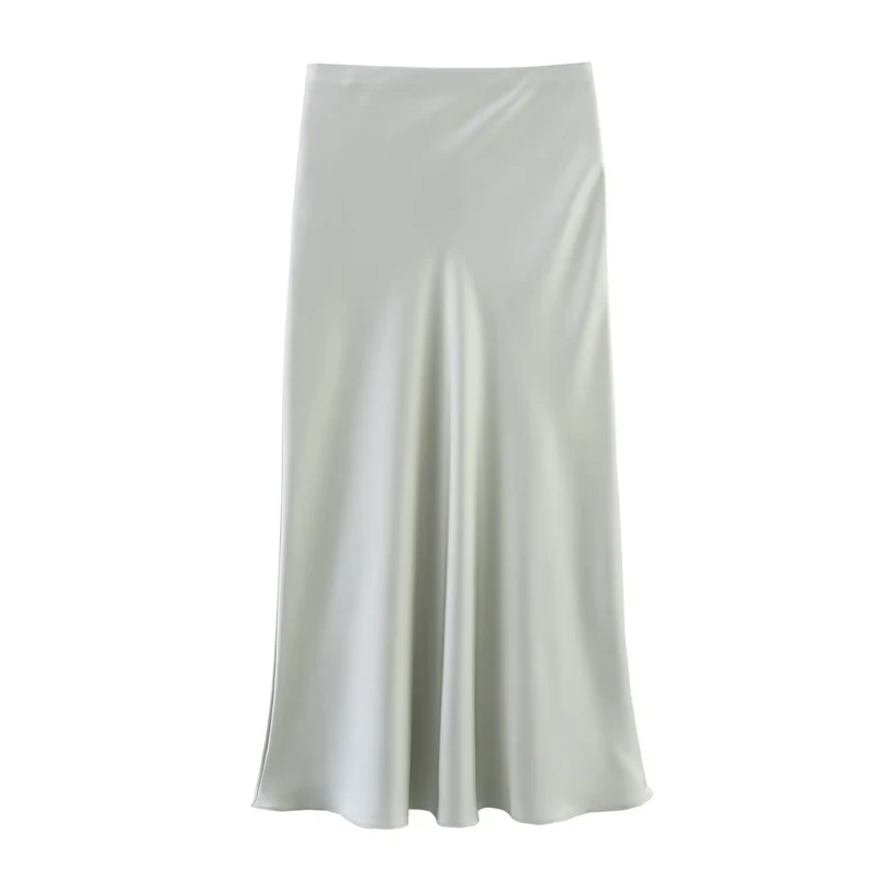 Damen langer Satinrock Drune