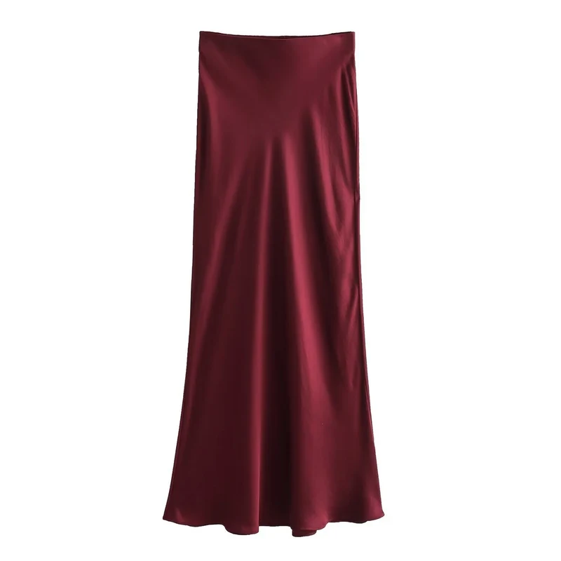 Damen langer Satinrock Drune