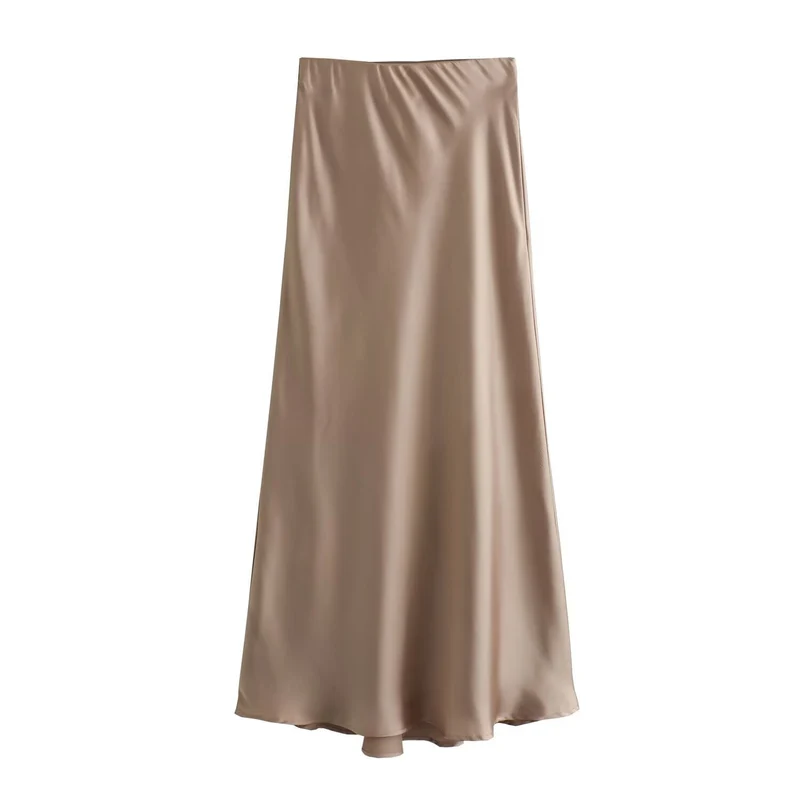 Damen langer Satinrock Drune