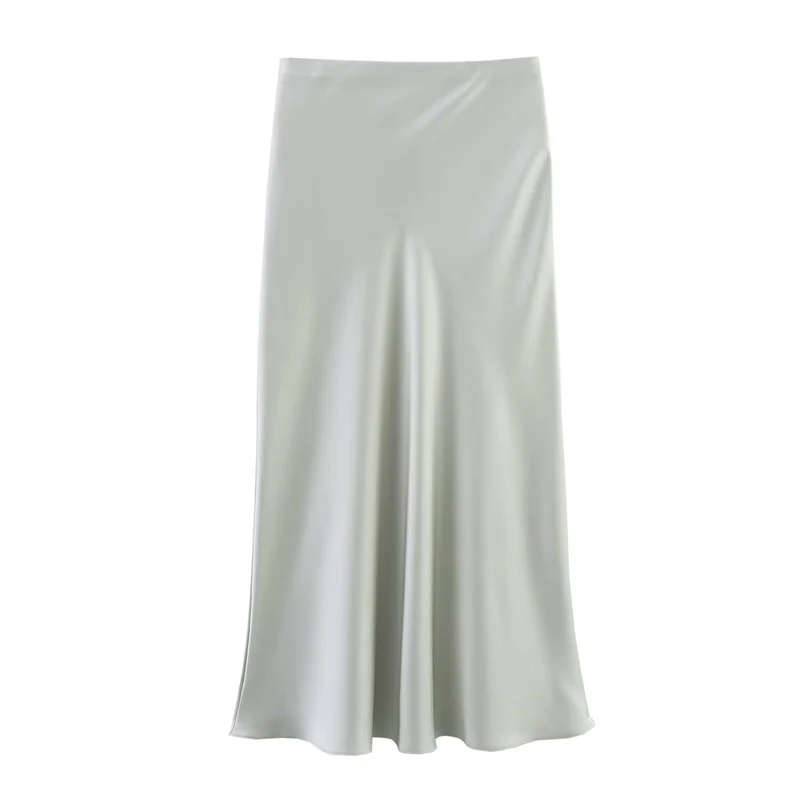 Damen langer Satinrock Drune