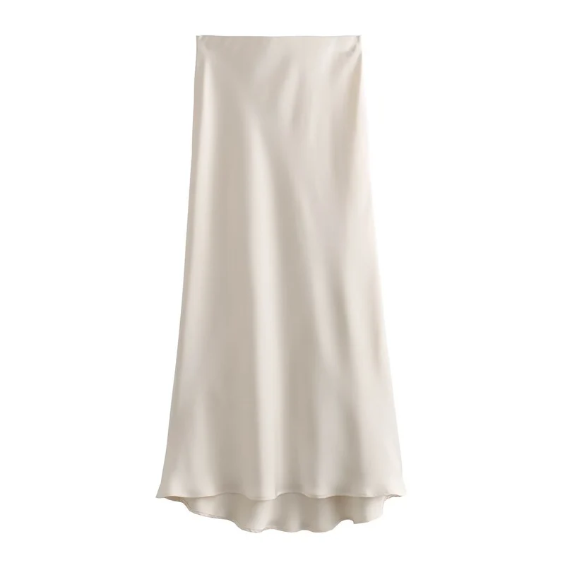 Damen langer Satinrock Drune