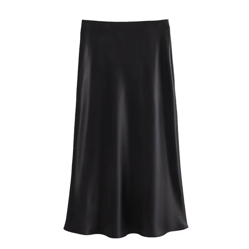 Damen langer Satinrock Drune