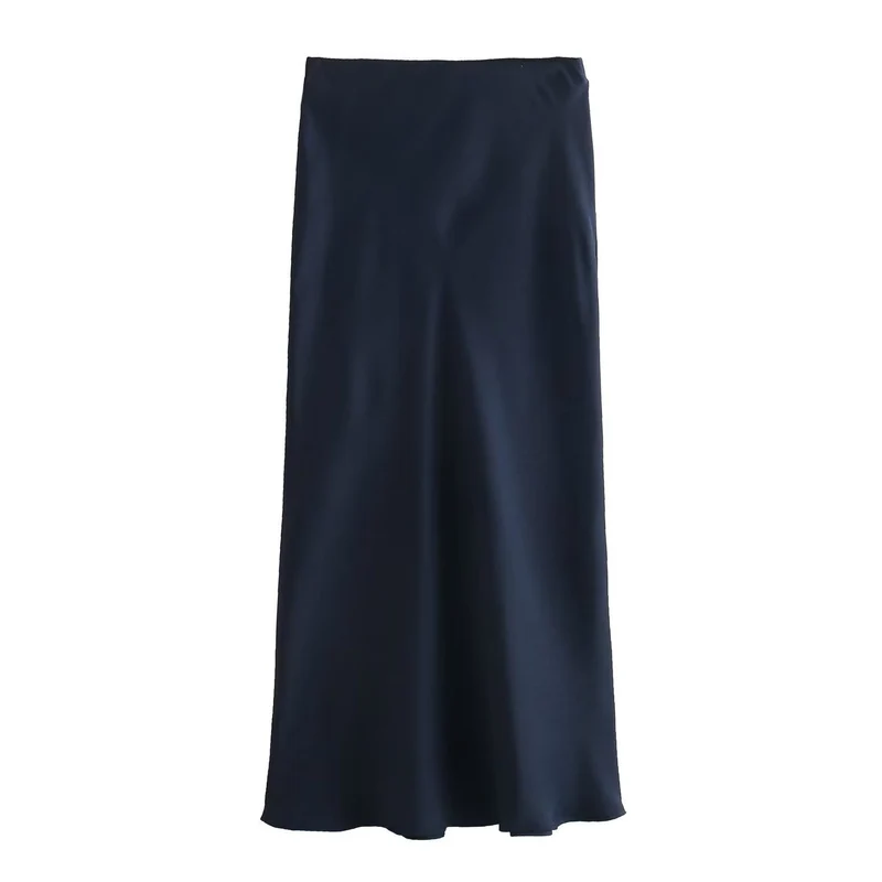 Damen langer Satinrock Drune