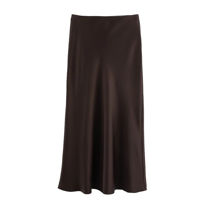 Damen langer Satinrock Drune