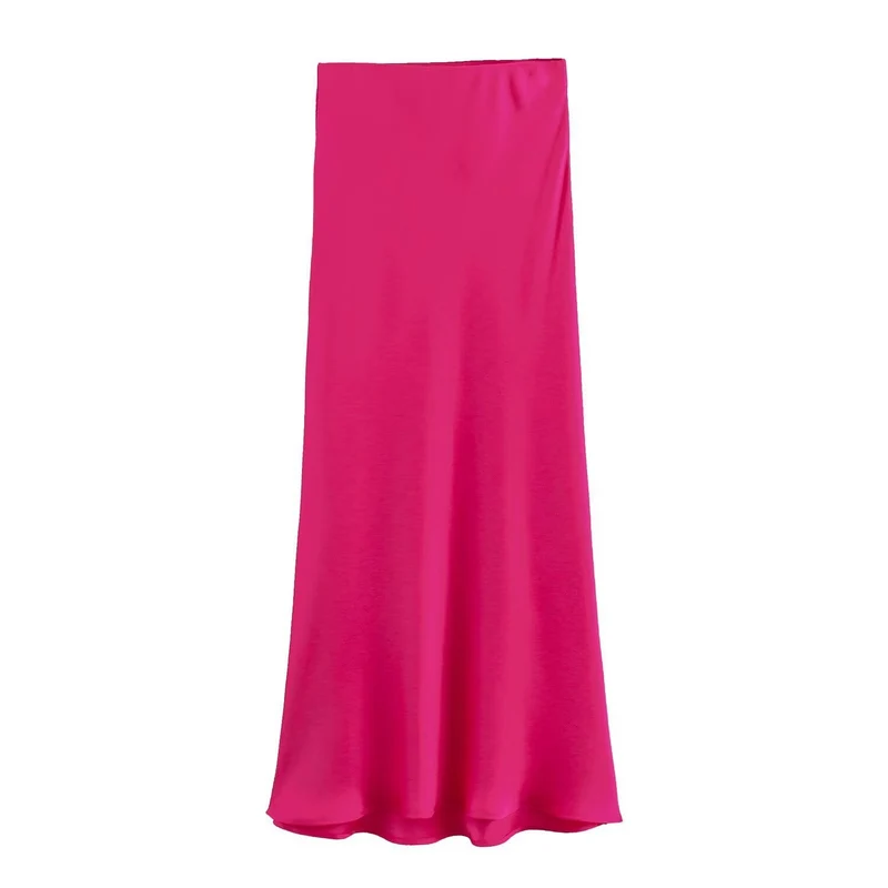 Damen langer Satinrock Drune