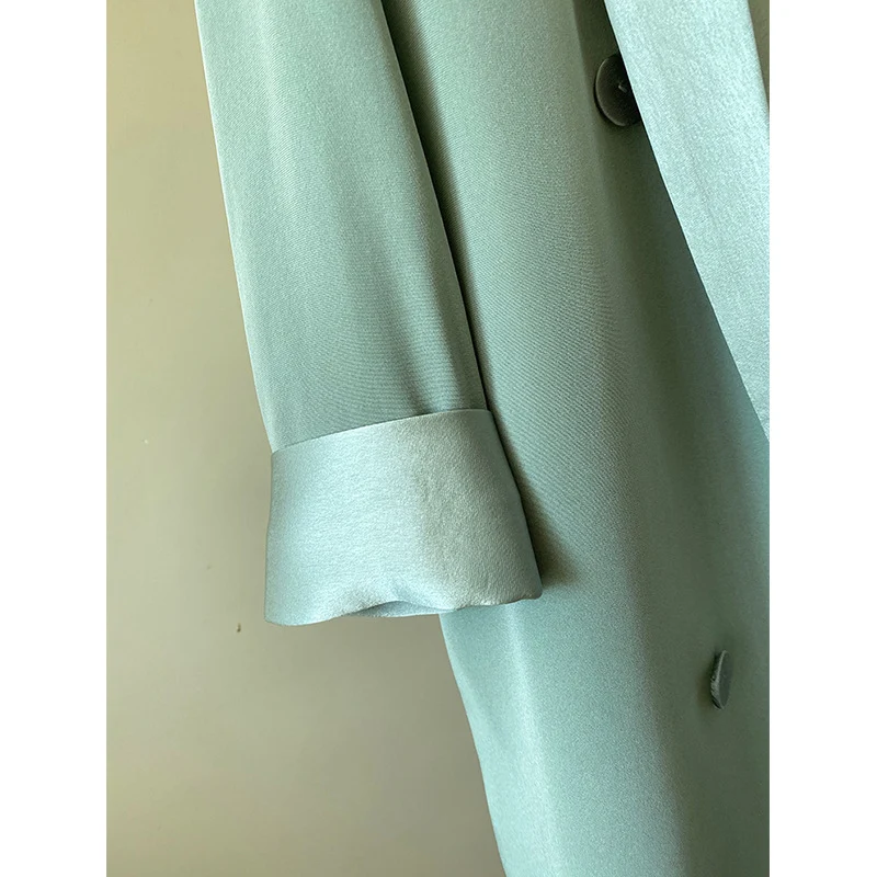 Damen Oversize-Blazerjacke mit Schalkragen und Satinbesatz Drune