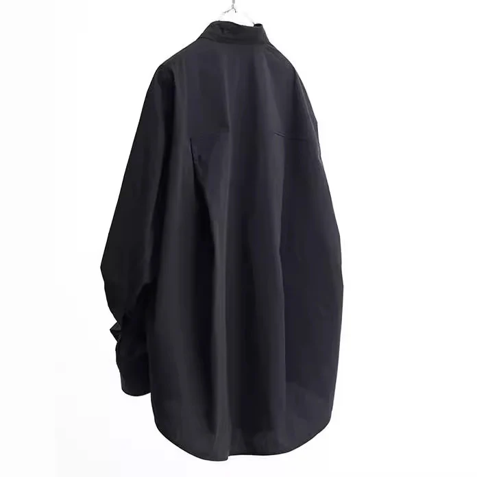 Damen Oversize-Baumwollhemd mit extra weitem Schnitt und Brusttasche Drune