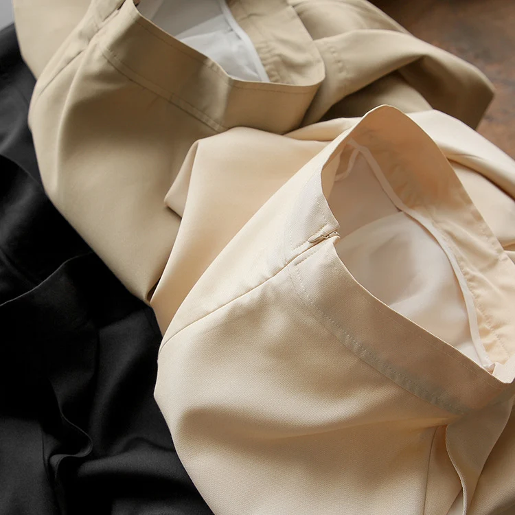 Damen Midirock aus Kunstleder mit taillenhoher A-Linien-Silhouette Drune
