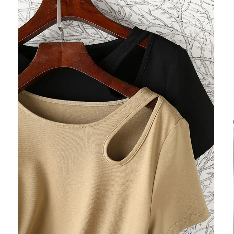 Damen Maxikleid mit asymmetrischem Cut-Out, seitlicher Raffung und fließender A‑Linie Drune