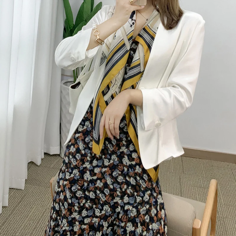 Damen Leichter taillierter Ein‑Knopf‑Blazer aus fließender Satin‑Optik Drune