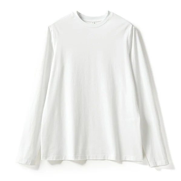 Damen Langarm-Basicshirt aus Bio-Baumwolle mit Rundhalsausschnitt und schmaler Passform Drune