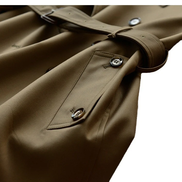 Damen Kurztrench mit Boxy‑Silhouette, doppelreihig und taillierbarem Gürtel Drune