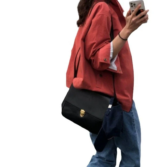Damen Kurz geschnittene Oversize-Canvasjacke mit Kontrastfutter und Umschlagärmeln Drune