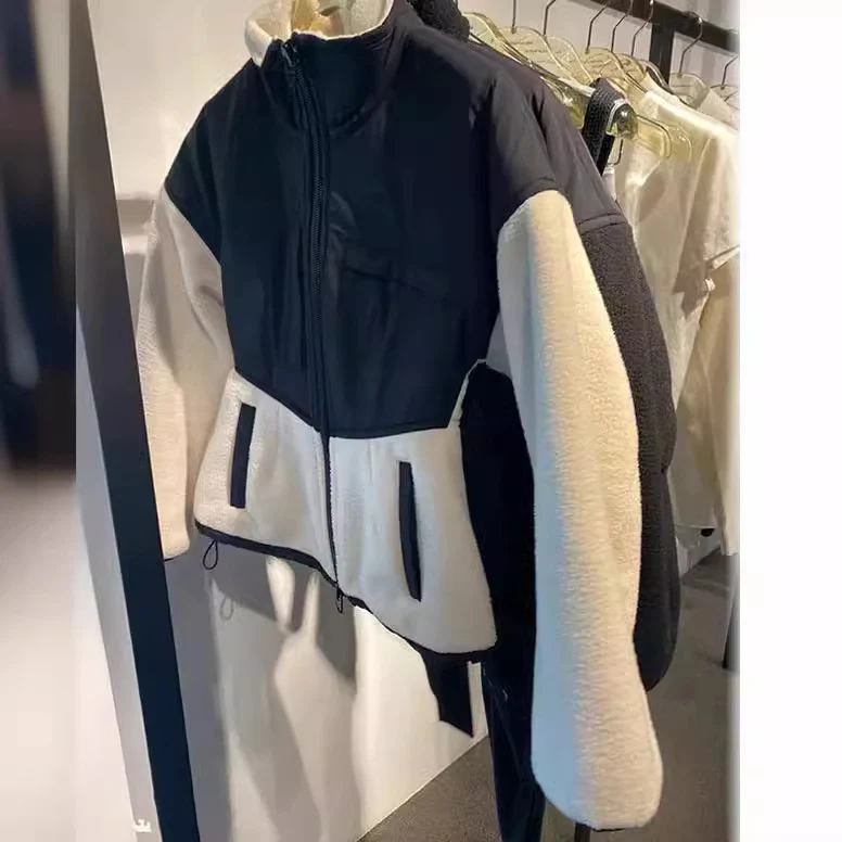 Damen Hybrid-Fleecejacke mit wattiertem Oberteil, Stehkragen und tailliertem Schößchen Drune