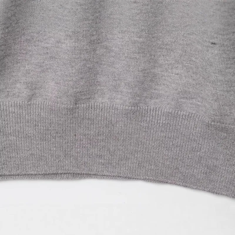 Damen Oversize Pullover mit weitem Rundhalsausschnitt und Rippbündchen Drune