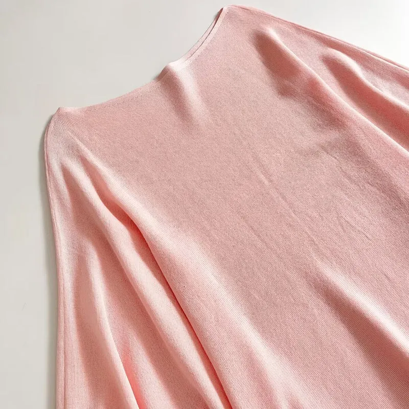 Damen Oversize-Poncho mit Fledermausärmeln und gerafftem Saum Drune