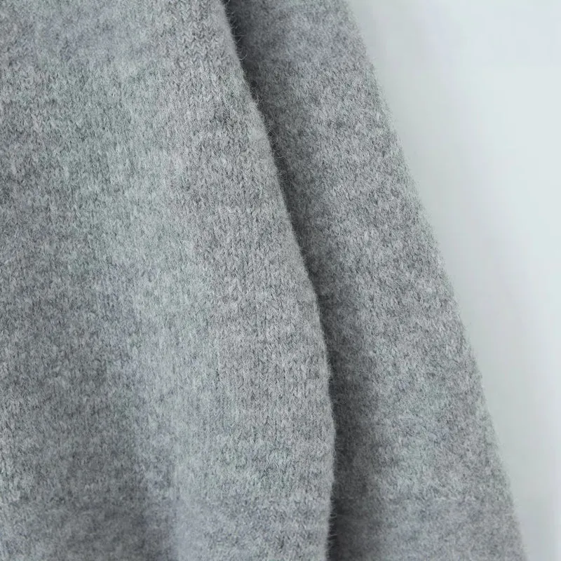 Damen Oversize Mohair‑Optik Pullover mit Rundhalsausschnitt und Raglanärmeln Drune