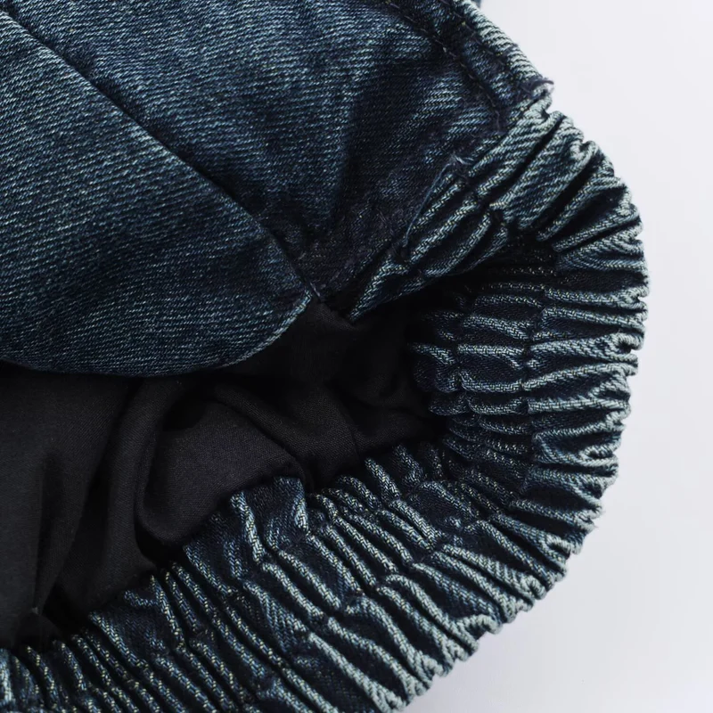 Damen Oversize-Jeansjacke mit voluminösem Kunstpelzkragen und elastischem Saum Drune