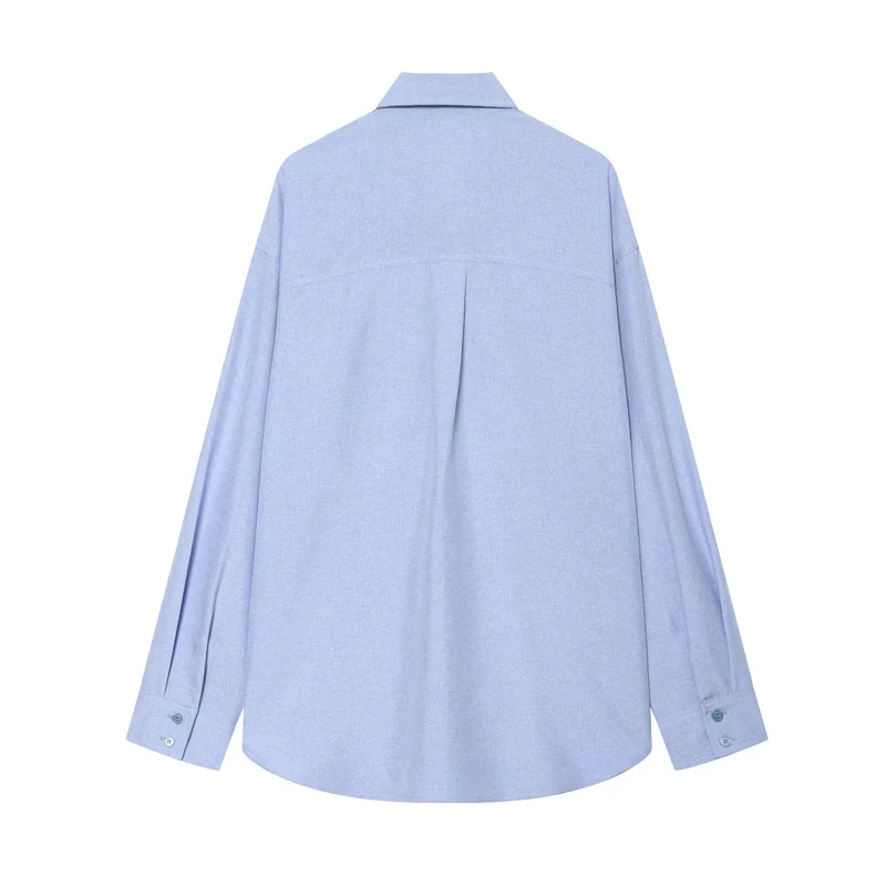 Damen Oversize-Hemdjacke mit Tunnelzug, Zierknotenverschluss und Hemdkragen Drune