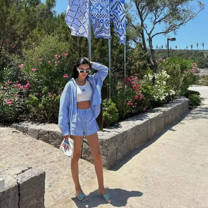 Damen Oversize-Hemdblusenkleid aus leichtem Baumwollmix mit verlängertem Rückensaum und offener Knopfleiste Drune