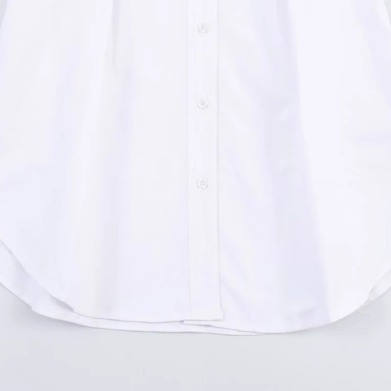 Damen Oversize-Hemdbluse mit taillierten Teilungsnähten und verlängerter Saumlinie Drune