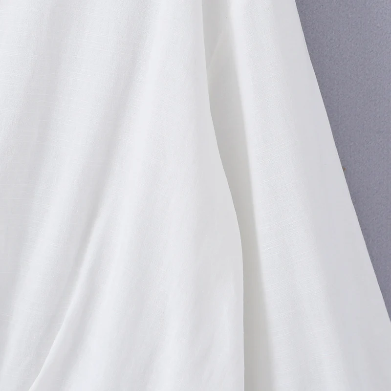 Damen Oversize-Bluse mit tiefem V-Ausschnitt, Hemdkragen und gerafftem Frontsaum Drune