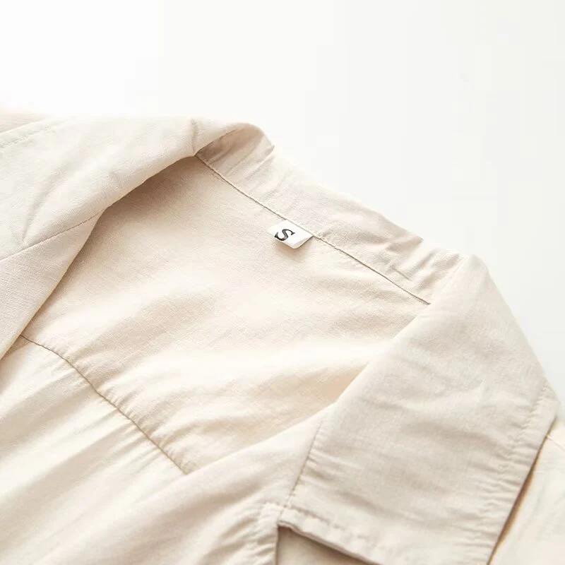 Damen Oversize-Bluse mit Reverskragen und durchgehender Knopfleiste Drune