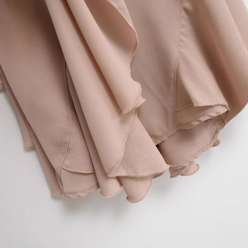 Damen Midirock mit stufigen Volants und elastischem Bund Drune