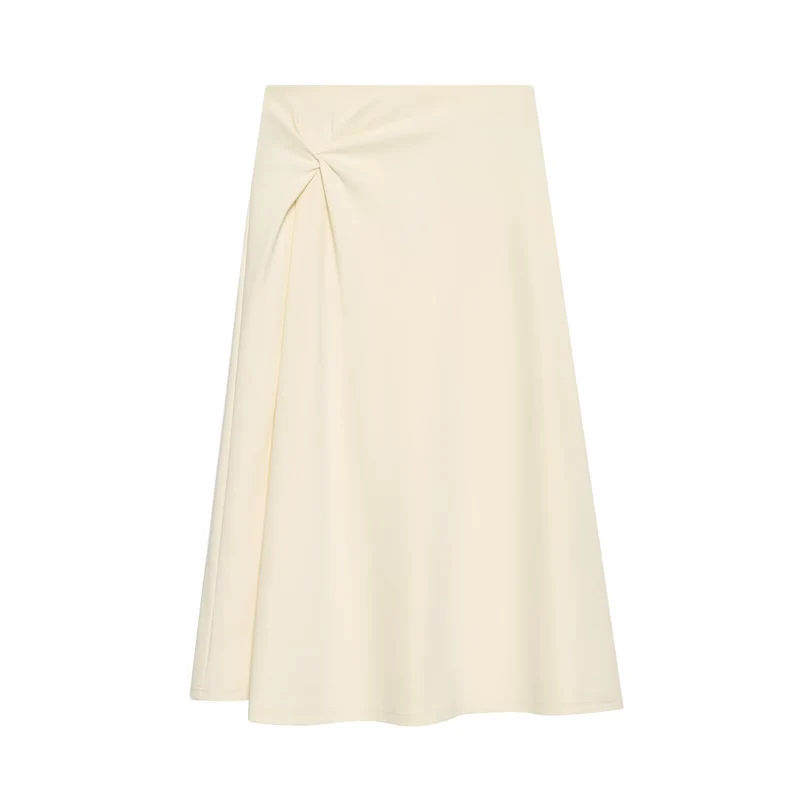 Damen Midirock mit Knotendetail und A-Linien-Schnitt Drune