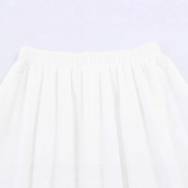 Damen Midirock mit elastischem Bund, Plissee-Details und besticktem Spitzenbesatz Drune